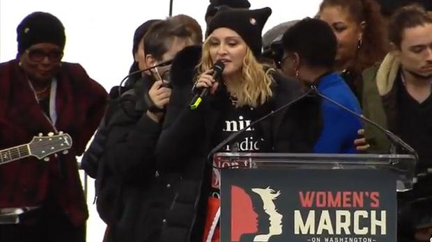 Madonna en la marcha contra Trump: "he pensado en explotar la casa blanca"