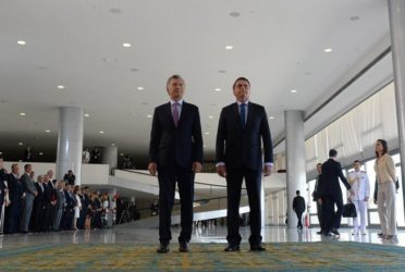 Mauricio Macri y Jair Bolsonaro juntos en Brasilia