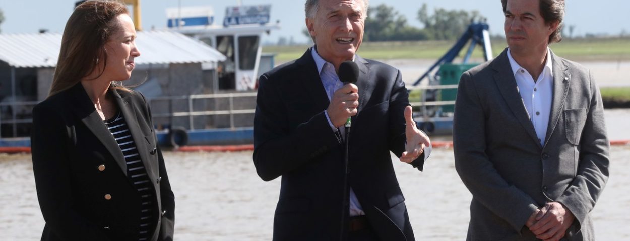 Vidal y Macri recorren obra de la cuenca del Río Salado